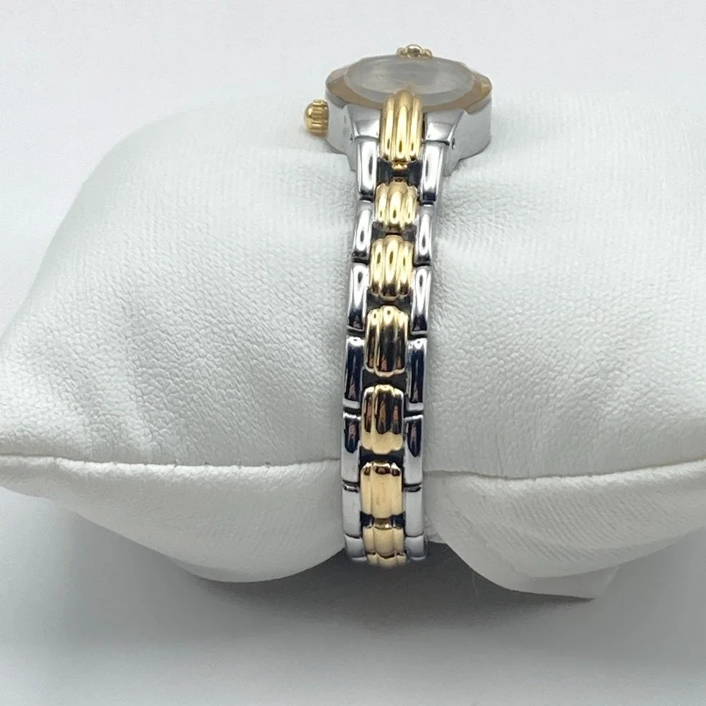 Armitron Now Womens Watch 17mm Silver Gold Two Tone Faceted New Battery SMALL 6
